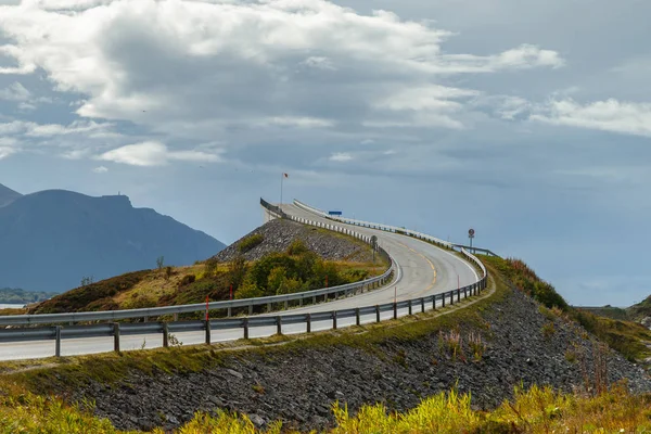Droga Atlantycka Narodowego Szlaku Turystycznego Norwegii — Zdjęcie stockowe
