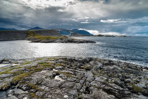 Atlantic Road Národní Turistické Trasy Norsko — Stock fotografie