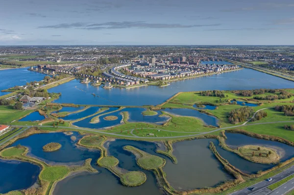 Stad Van Zon Heerhugowaard Nederland Van Boven Gezien — Stockfoto