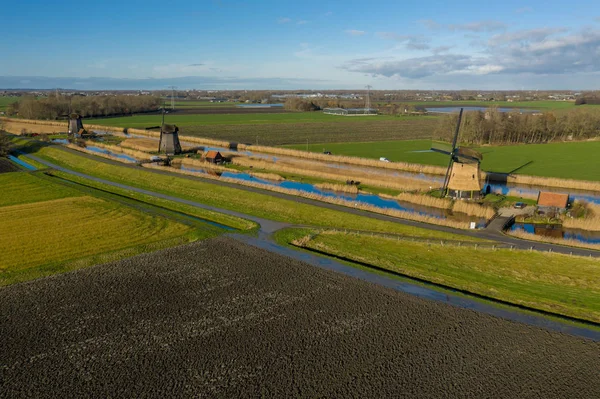 Viejos Molinos Viento Típicos Holandeses Rustenburg Holanda Del Norte —  Fotos de Stock