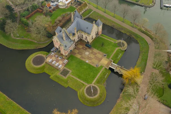 Netherlands Medemblik December 2018 Castle Radboud Medemblik Holland Seen — Stock Photo, Image