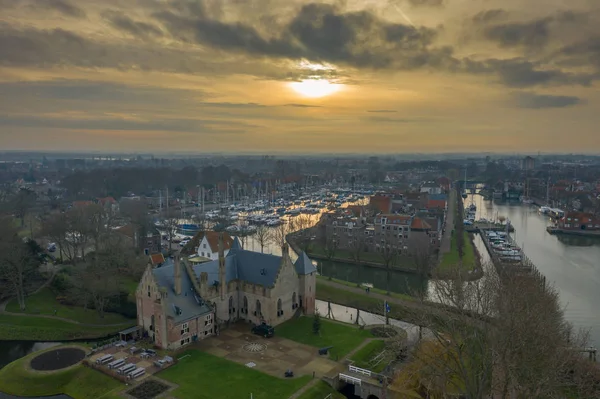 Países Bajos Medemblik Diciembre 2018 Castillo Radboud Medemblik Holanda Visto — Foto de Stock