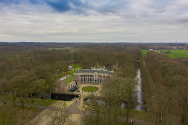 Castle Groeneveld Baarn Hollanda yüksek noktasından gördüm