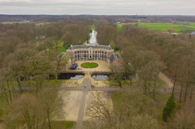 Castle Groeneveld Baarn Hollanda yüksek noktasından gördüm
