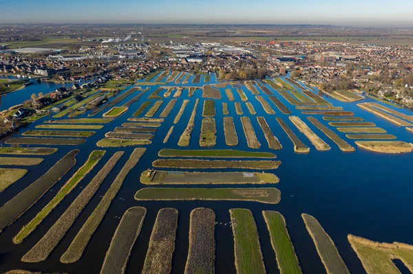 Vista Desde Arriba Broek Langedijk Países Bajos —  Fotos de Stock