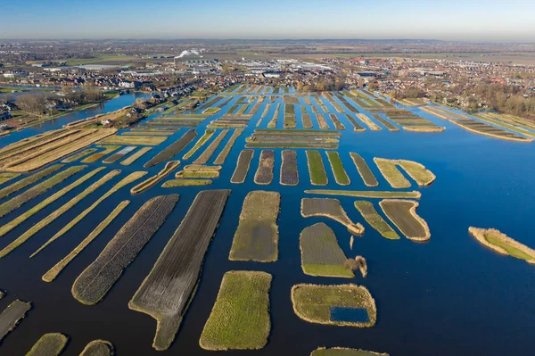 Vista Desde Arriba Broek Langedijk Países Bajos —  Fotos de Stock