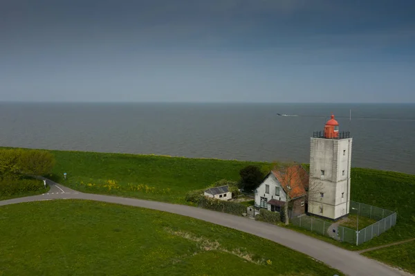 Maják Ven Oosterdijk Nizozemsko Vedle Ijsselmeeru — Stock fotografie