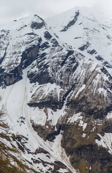 Increíble Vista Las Montañas Grossglockner Cubiertas Nieve — Foto de Stock