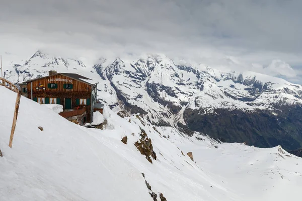 Vue Imprenable Sur Les Montagnes Grossglockner Couvertes Neige — Photo