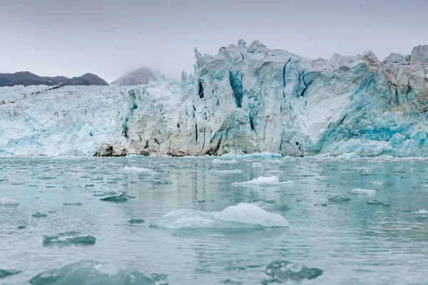 Frente Gelo Geleira Spitsbergen — Fotografia de Stock