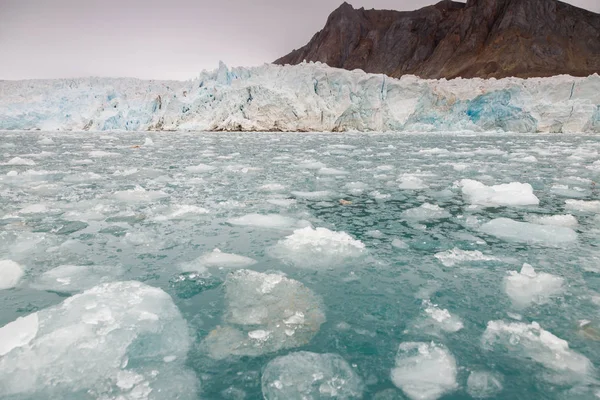 Frente Gelo Geleira Spitsbergen — Fotografia de Stock