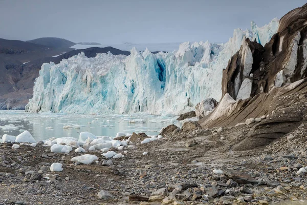 Front Glace Glacier Spitsbergen — Photo