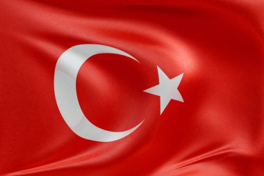 Yumuşak, dinamik hareket ve zarif tekstil detayı ile Türkiye 'nin bayrağını dokuma, nazikçe dalgalandırma ve katlama, özgürlüğün ve kimliğin özünü yakalama.