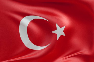 Yumuşak, dinamik hareket ve zarif tekstil detayı ile Türkiye 'nin bayrağını dokuma, nazikçe dalgalandırma ve katlama, özgürlüğün ve kimliğin özünü yakalama.