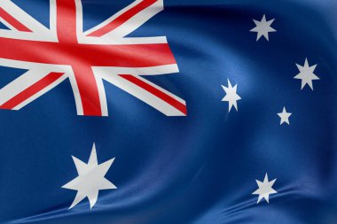 Yumuşak, dinamik hareket ve zarif tekstil detaylarıyla özgürlüğün ve kimliğin özünü yakalayan dokulu kumaşla Avustralya 'nın bayrağını sallamak..