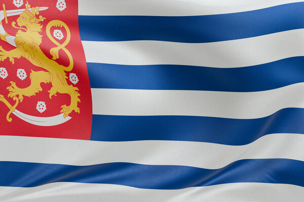 Finland unofficial patriotic flag waving with fabric waves and realistic textile folds, symbolizing identity, heritage, and the enduring spirit of independence.