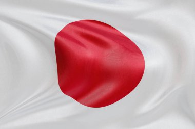 Japonya 'nın dokulu sallanan bayrağı, zarif kumaş dalgaları ve kıvrımları birliğin, özgürlüğün, bağımsızlığın ve ulusal gururun özünü yakalıyor..