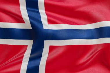 Svalbard ve Jan Mayen Adaları 'nın dokulu dalgalı bayrağı, zarif kumaş dalgaları ve kıvrımları birliğin, özgürlüğün, bağımsızlığın ve ulusal gururun özünü yakalıyor..