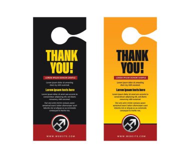 Teşekkürler Kapı Askısı Modern Oteller, Konukseverlik Hizmetleri, Pazarlama Tanıtımları, Marka Etiketleri, Oda Servisi İşaretleri ve Profesyonel Kapı İmzalama Şablonu.