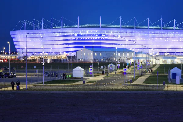 Kaliningrad Russie Juin 2018 Vue Nuit Stade Football Moderne Kaliningrad — Photo