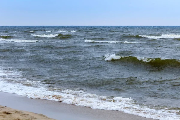 Ładnym Wybrzeżu Morza Bałtyckiego Wiosnę — Zdjęcie stockowe