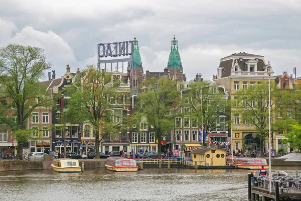 Amsterdam Pays Bas Juin 2017 Bâtiments Anciens Près Des Canaux — Photo