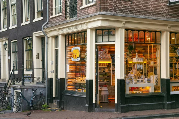 Amsterdam Nederland Juni 2017 Toegang Tot Kaas Deli Shop Aan — Stockfoto