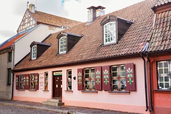Klaipeda Litva Září 2018 Stará Historická Budova Suvenýr Shop Centru — Stock fotografie