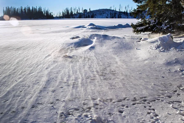 Eisfläche Des Stbske Pleso Sees Ist Ein Malerischer Bergsee Eiszeitlichen — Stockfoto