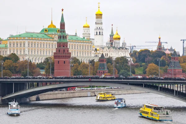 Krásný Výhled Historického Centra Moskvy Kremlem Grand Palace Vodní Čerpadlo — Stock fotografie