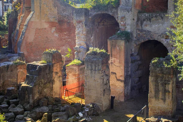 Ruines Amphithéâtre Flavien Pozzuoli Est Troisième Grand Amphithéâtre Romain Italie — Photo