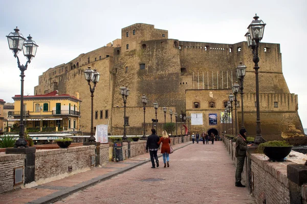 Napels Italië Oktober 2015 Uitzicht Castel Dell Ovo Het Kasteel — Stockfoto