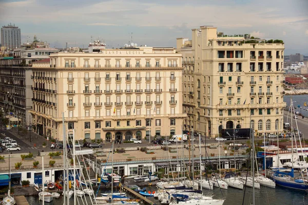 Naples Olaszország Október 2015 Légi Kilátás Nyílik Grand Hotel Santa — Stock Fotó