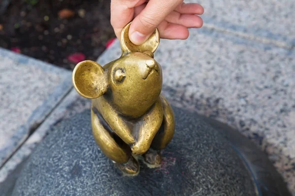 Klaipeda Lithuania Septiembre 2018 Escultura Conocida Como Wonderful Little Mouse — Foto de Stock