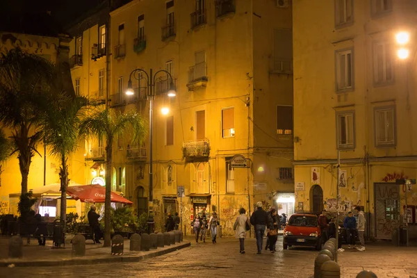 Naples Italy October 2015 Unknown People Piazza Luigi Miraglia Historical — Stock Photo, Image
