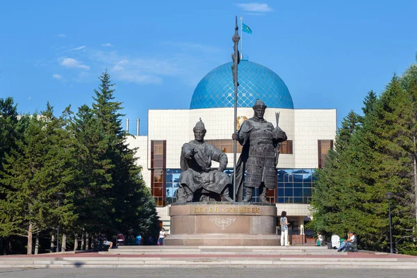 Astana Kazakhstan Julio 2017 Monumento Los Fundadores Del Kanato Kazajo —  Fotos de Stock