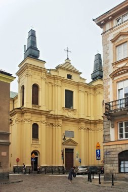Varşova 'nın yeni kasabası St. Francis Kilisesi. Franscan Manastırı bitişiğinde bir kilise.