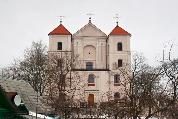 Mening van de rooms-katholieke kerk St. Mary. Het werd opgericht door Vytautas de grote — Stockfoto