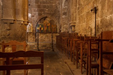 Eski Yunan Ortodoks Kilisesi Kuzey Kıbrıs Bellapais manastırda iç.