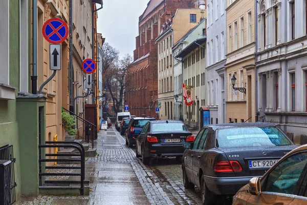 Torun Poland December 2016 View Mikolaja Kopernika Street Nicolaus Copernicus — Stock Photo, Image