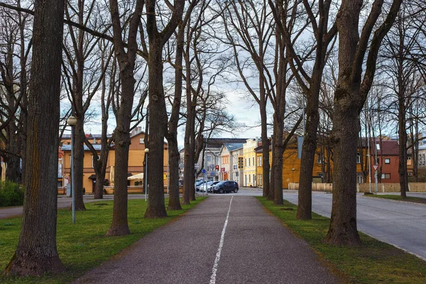 Parnu Estland Mai 2015 Fußgängerzone Straßenrand Der Stadt Parnu — Stockfoto