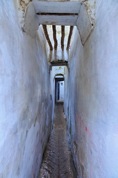 Kuzey Fas Taki Tetouan Medina Bölgesinin Eski Duvarlarının Manzarası Bir — Stok fotoğraf