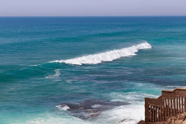 Bela Vista Oceano Atlântico Perto Costa Marrocos Dia Ensolarado — Fotografia de Stock