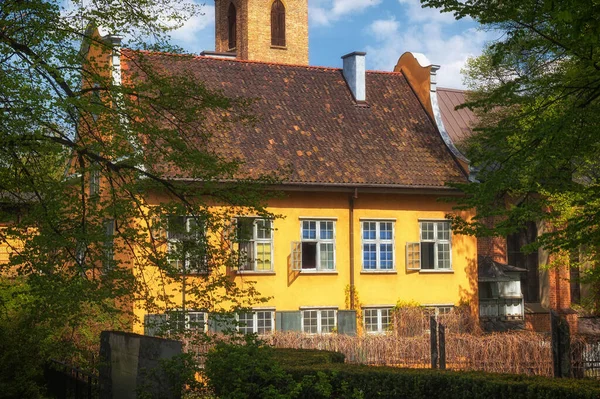 Gammal Byggnad Den Historiska Delen Gdansk Solig Dag Polen — Stockfoto