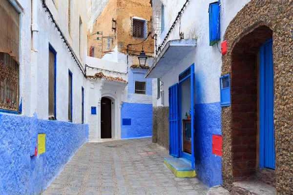 Vista Las Murallas Del Barrio Medina Chefchaouen Marruecos Ciudad También —  Fotos de Stock