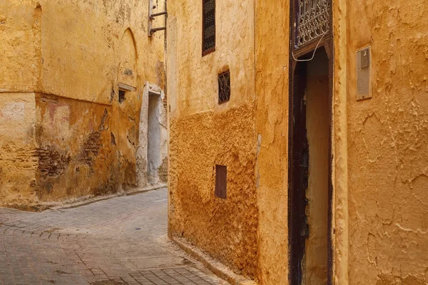 Calles Estrechas Medina Meknes Meknes Una Las Cuatro Ciudades Imperiales — Foto de Stock