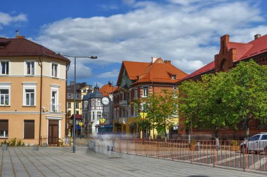 ZELENOGRADSK, RUSSIA - 16 Haziran 2020: Zelenogradsk 'taki sanat nouveau' daki tarihi binalar (1945 yılına kadar Alman tatil beldesi Cranz). Zelenogradsk Kaliningrad bölgesinde popüler bir sahil beldesidir.