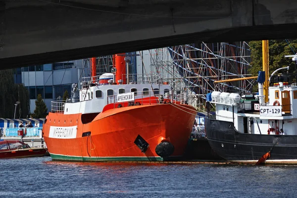 Kaliningrad Russland August 2019 Blick Auf Das Schwimmende Leuchtturmschiff Irbensky — Stockfoto