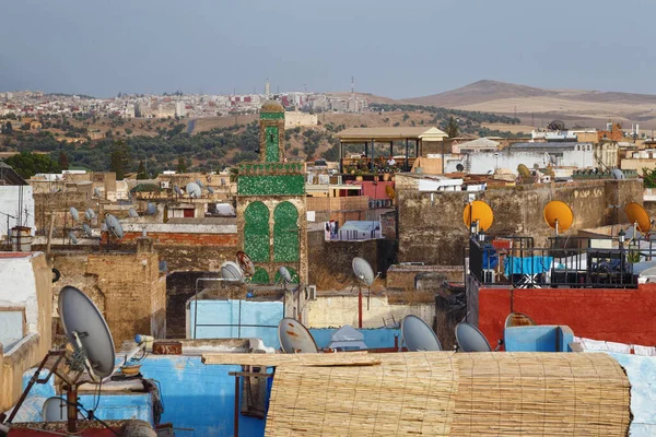 Fez Morocco May 2017 View Old Buildings Roofs Medina Quarter — Stock Photo, Image