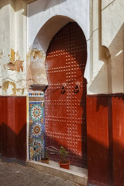 Meknes Morocco Juni 2017 Historische Metalen Poort Meknes Medina Meknes — Stockfoto